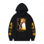Naljakas Kuum Anime Demon Slayer Kapuutsiga Dressipluus Meestele Naistele Kyojuro Rengoku Dressipluus Talvine T&auml;navamood &Uuml;lisuur Lahtine Vabaaja Pulloverid XXXL