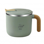 Suurep&auml;rane kaanega, soojust hoidev roostevabast terasest roostevastane &otilde;pilase Bento Box majapidamistarvete supitass S roheline