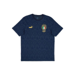 Puma Itaalia 2021 Euroopa Meistriv&otilde;istluste Meistri M&auml;lestusm&auml;rk Vabaaja Spordi &Uuml;mmarguse Kaelusega L&uuml;hikeste Varrukatega T-s&auml;rk Meeste Topid Sinine 769990-02 M blue