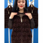 Paksendatud Faux Mink Vest Keskealiste naiste talveriided soe jope 4XL