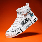 Vanemate lastejalatsid One Piece meeste jalan&otilde;ud jooksmiseks Anime k&otilde;rge &uuml;laosaga tossud meestele vabaajajalatsid k&otilde;ndimise vabaajajalatsid 32 roheline