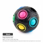 Creative Magic Rainbow Puzzle Ball Fidget Stressivastased m&auml;nguasjad lastele T&auml;iskasvanute stressi leevendamiseks V&auml;rvid Sobivad pallid L&otilde;busad m&auml;ngud Kingitused must