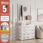 Kinga- ja m&uuml;tsiriiul: Mitmekihiline, ruumis&auml;&auml;stlik, kokkupandav, lihtne &uuml;hiselamu hoiulahendus 77cm long and widened dustproof shoe and hat rack valge