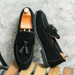 Kevadised Uued Reverse Suede Loafers Meeste Luksuslikud Kvaliteetsed Klassikalised Tutt Vabaajajalatsid Mugavad jalan&otilde;ud Pehme tallaga madalad kingad 38 must