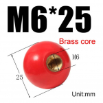 Nupu tarvikud K&auml;epide kuulmutter M4/M5/M6/M8/M10 keermega plastikust kinnitus M6-25Red