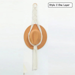 Nordic Style Boho puuvillane rippuvad m&uuml;tsid hoidik Organiseerija N&auml;idik M&uuml;ts Sall Korraldaja Rack Makraam Tapeet M&uuml;tsi riidepuu Seinahoidik XS