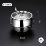 304 roostevabast terasest maitseainepurgi maitseainekarbi kombineeritud komplekt maitseainete s&auml;ilituspaak lusikaga, rafineeritud soolapaak