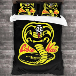 Telesari Cobra Kai Voodikomplekt Tekikott Magamistoa Tekikotid &Uuml;hekohaline Kahekohaline Kuningas Suurus Tepitud Kate Kodutekstiil 70x133cm 2pcs yellow