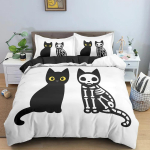 Armas Kassimuster Tekikate Komplekt 3D Multikoomiline Loomavoodipesu Komplekt Kuningas Kuninganna &Uuml;heinimese Suurus Tekikate Laste Magamistoa jaoks 70x133cm 2pcs white