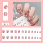 24 tk Natural Camellia Nail Art tabletid L&uuml;hikesed ruudukujulised ringikujulised sisendid Nail Art Nail Art Nail Art Tabletid Valmistooted Advanced Sense Kunstk&uuml;&uuml;ned