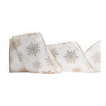 Christmas Ribbon 2.5 inch Wide Flexible Tree with Wire for Party Supplies Wreath Snowflake