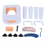 K&uuml;kitav WC-kommoodtool Eemaldatav kokkupandav libisemisvastane k&auml;etugi seljatugi, kiirelt kuivav lisapadi Blue