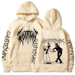 Ghostemane Hip Hop R&otilde;ivad Rapper Dressipluusid naised unisex kapuutsiga L beež