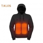 Meeste soojendusega kapuuts 3 kuumusastmega USB-soojendusega suur esitasku, reguleeritav temperatuuriseaded soonikkoes k&auml;tised all&auml;&auml;r, pikkade varrukatega elektriline soojendus 2XL must