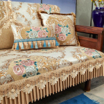 Luksuslik Euroopa Diivanipadi Libisemisvastased Diivanikatted Elutoa jaoks Jacquard Tikandiga Diivanikate Istmepadi Seljakate R&auml;tik 50X60 white