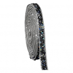 2 rulli strasslinti, laius 1 cm, pikkus 1 jard, k&auml;sit&ouml;&ouml; DIY materjal, isekleepuv dekoratsioon, strassriba r&otilde;ivaste, kingade, tordi jaoks 1cm