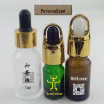 Pruun l&auml;bipaistev klaasist eeterliku &otilde;li pudel kummitilgutiga, saadaval suurustes 10 ml / 20 ml / 30 ml / 50 ml. 5ML*15ML pruun