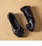 2025. aasta lillelised Ballet Flats Naiste k&auml;sitsi valmistatud ehtsast nahast kingad Naiste luksuslikud mokassiinid, naiste s&otilde;idujalatsid 35 must