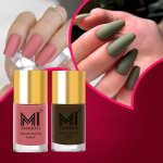 Matt k&uuml;&uuml;nelakk T&otilde;eliselt unikaalne 2 laia pintsli komplekt (Pruun, Roos) 9,9 ml iga&uuml;ks