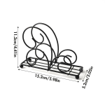 Vanaaegne malmist salvr&auml;tikuhoidja - Elegantne poolringikujundus k&ouml;&ouml;ki ja s&ouml;&ouml;gituppa, Ideaalne kohvikutele ja hotellidele must