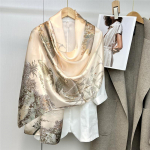 53*170cm Kvaliteetne 100% mooruspuu siidist sall, lilleline sall kaelar&auml;tik, kingitus naistele 53*170cm