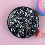 Pop Grip 3D s&otilde;rmega telefonihoidja k&auml;epidemed Tok pesad Starry Sky Glitter Drop Glue mobiiltelefoni ja tahvelarvuti universaalne laisk hoidik must