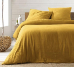 Parure de lit - PROMO LINGE - Gaze de coton - 260x240cm - jaune