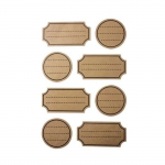 32 stickers kraft avec pointill&eacute;s