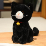 Simuleeritud Pl&uuml;&uuml;skujud Hall Must Kellaga Kass Pehmed Nukud Kodu Dekoratsioon M&auml;nguasjad Viska Padi J&otilde;ulud Halloween S&uuml;nnip&auml;evakingitused about 27cm