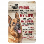 Uus vintage siiami kass Olen teie s&otilde;ber teie partner teie kass Naljakas metallist plekk-seinakaunistus Mees koopabaar Retro metallist vintage 20x30cm