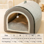 Big Dog Kennel Soe Talvine Kokkupandav Koertemaja matt Eemaldatav pestav koerte voodi Pesa s&uuml;gav magamistelk Keskmine suur koerte maja Lemmikloomatarbed Kassi voodi S 35X30X30CM