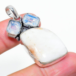 Scolecite, Opal Handmade 925 Sterling Silver Jewelry Pendant 1.97 z5i77