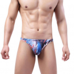 Meeste kolmnurksed alusp&uuml;ksid v&auml;rvilise tr&uuml;kiga punnis kott v&ouml;&ouml;koha keskpaigas Suurep&auml;rane hingav valik L sinine