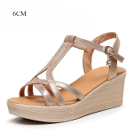 Suurus 33-43 Mugavad Paksude Platvormide Kiiludega Sandaalid Suvi Naiste K&otilde;rged Kontsad Kingad Kontorisse Randa Emale T&ouml;&ouml;le 6CM 8CM 34 beige