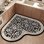 Armas s&uuml;damekujuline p&otilde;randamatt Imav Mustust h&uuml;lgav K&ouml;&ouml;k Vannituba Kulumiskindel ja Libisemiskindel 100 * 100cm