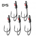 5/10 tk topelt&otilde;ngekonks, raskeveokite eluskrevettide s&ouml;&ouml;dahoidiku konks, okastega &otilde;ngekonks, magevee soolveep&uuml;&uuml;gi konksu kalap&uuml;&uuml;gi tarvikud L 5pcs