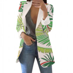 Naiste mood vabaajaline tr&uuml;kitud &uuml;likond, pikkade varrukatega avar ja mugav kardiganmantel M