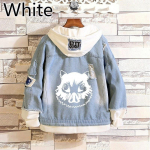 Demon Slayer Kimetsu No Yaiba Fashion Hoodie Teksad Mantel Hashibira Inosuke Cosplay Mehed Naised Kapuutsiga vabaaja jope T&auml;nava stiilis lapilised mantlid M
