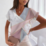 Uus ruuduline naiste T-s&auml;rk Suvine t&auml;navatrend Mood L&uuml;hikeste varrukatega Vaba 100 Sobivus Isiksus Poolpikad varrukad 3D-tr&uuml;kiga topp 4XL