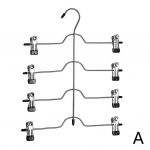 4-astmeline seeliku-, p&uuml;ksikute-, p&uuml;kste riidepuu reguleeritavate klambritega, metallist, hoiuruumi s&auml;&auml;stev, 8 klambriga, ruumi ei v&otilde;ta Cl C5O0 black-one size