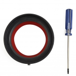 Tolmukonteineri &uuml;lemine fikseeritud tihendusr&otilde;ngas tolmuimeja osa koos Torx kruvikeerajaga