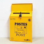 UUS 2025 Vintage Seinale Paigaldatav Postkast Post Retro Posti Kiri Ajalehekast Veekindlad Postkastid Aia Kaunistus Kaunistused Peo jaoks H0945-yellow-bigwords