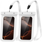 Veekindel &uuml;mbris Samsung Galaxy S25 Edge S25+ S25 S24 Ultra S24 FE S23 FE S22 S21 S10 jaoks, IPX8 kaitse - Valge - 2 tk komplekt