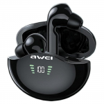 Awei Słuchawki Bluetooth 5.3 T12P Tws+ Stacja Dokująca Czarny/Black