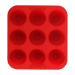 9 auguga silikoonist koogivorm toidukvaliteediga ruudukujuline k&uuml;psetusvorm kookide, j&auml;&auml;tise, želee jaoks, mittekleepuv, k&otilde;rge temperatuurikindel, DIY k&uuml;psetust&ouml;&ouml;riistad roosa