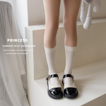 Mustad ja valged hane udusokid lastele, keskmise pikkusega sokid, suvised &otilde;hukesed s&auml;&auml;reni sokid, &uuml;le p&otilde;lve sokid 17