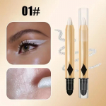 2 in 1 Pearly Eyeshadow Stick Pencil Glitter Matte Eyeshadow Make Up High Pigmented Eyelid Under Crease Eyeshadow Pen Waterproof