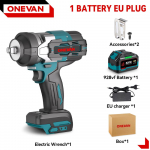 ONEVAN 2800N.M 2800W harjadeta elektriline l&ouml;&ouml;kmutriv&otilde;ti 1/2-tolline juhtmeta l&ouml;&ouml;kv&otilde;ti kruvikeeraja t&ouml;&ouml;riist Makita 18V aku jaoks 1*928VF Set B