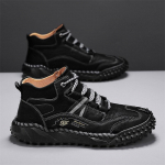 K&auml;sitsi valmistatud vabaajajalatsid saapad nahast talvespordiks meestele pehmed ja mugavad libisemiskindlad puuvillase voodriga klassikalised pahkluusaapad 38 must