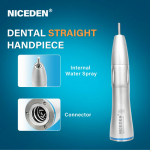 NICEDEN Dental Low Speed Handpiece Kit Air Turbine Straight Contra Angle Air Motor Inner Water Spray 2/4Holes straight handpiece